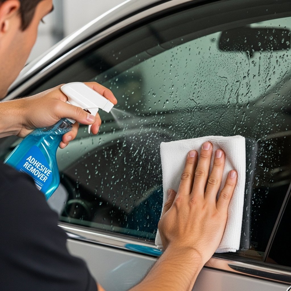 remove window tint from a car window